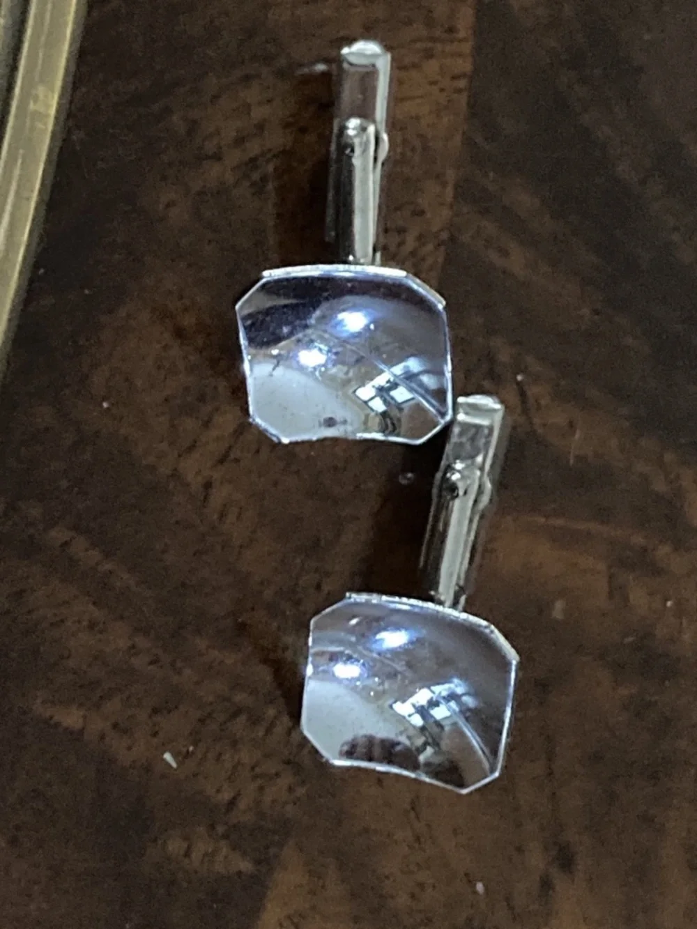 Swank Sterling Silver Cufflinks Parabolic Face Vintage Classic